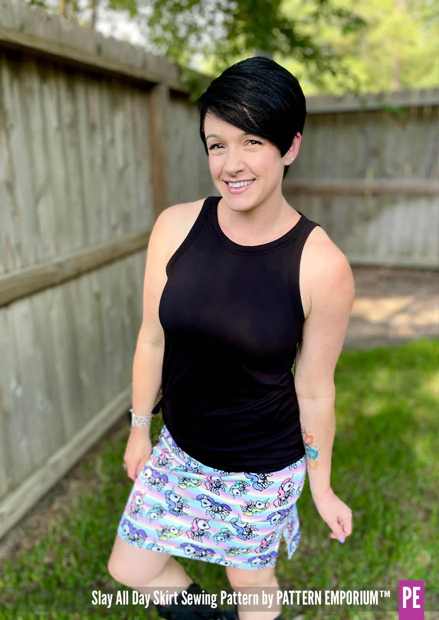 Slay All Day | Stretch Split Skirt PDF Sewing Pattern - Image 65