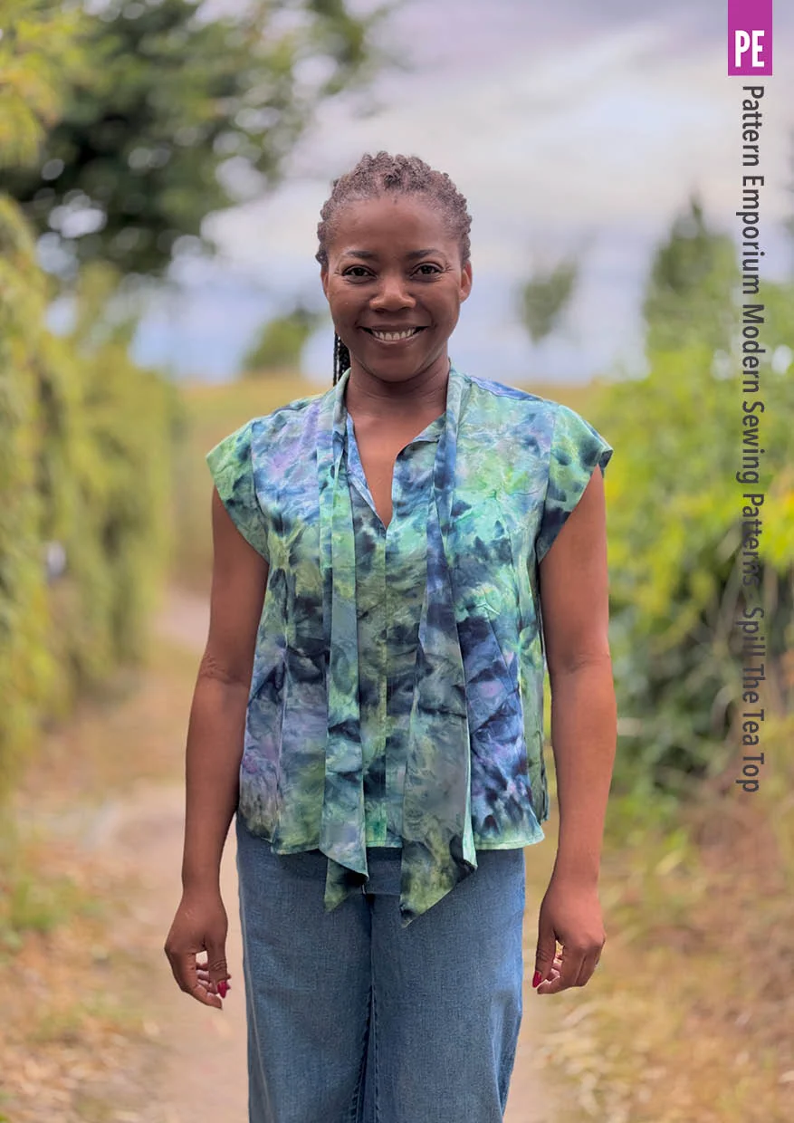 Spill The Tea | Tie Neck Top PDF Sewing Pattern - Image 21