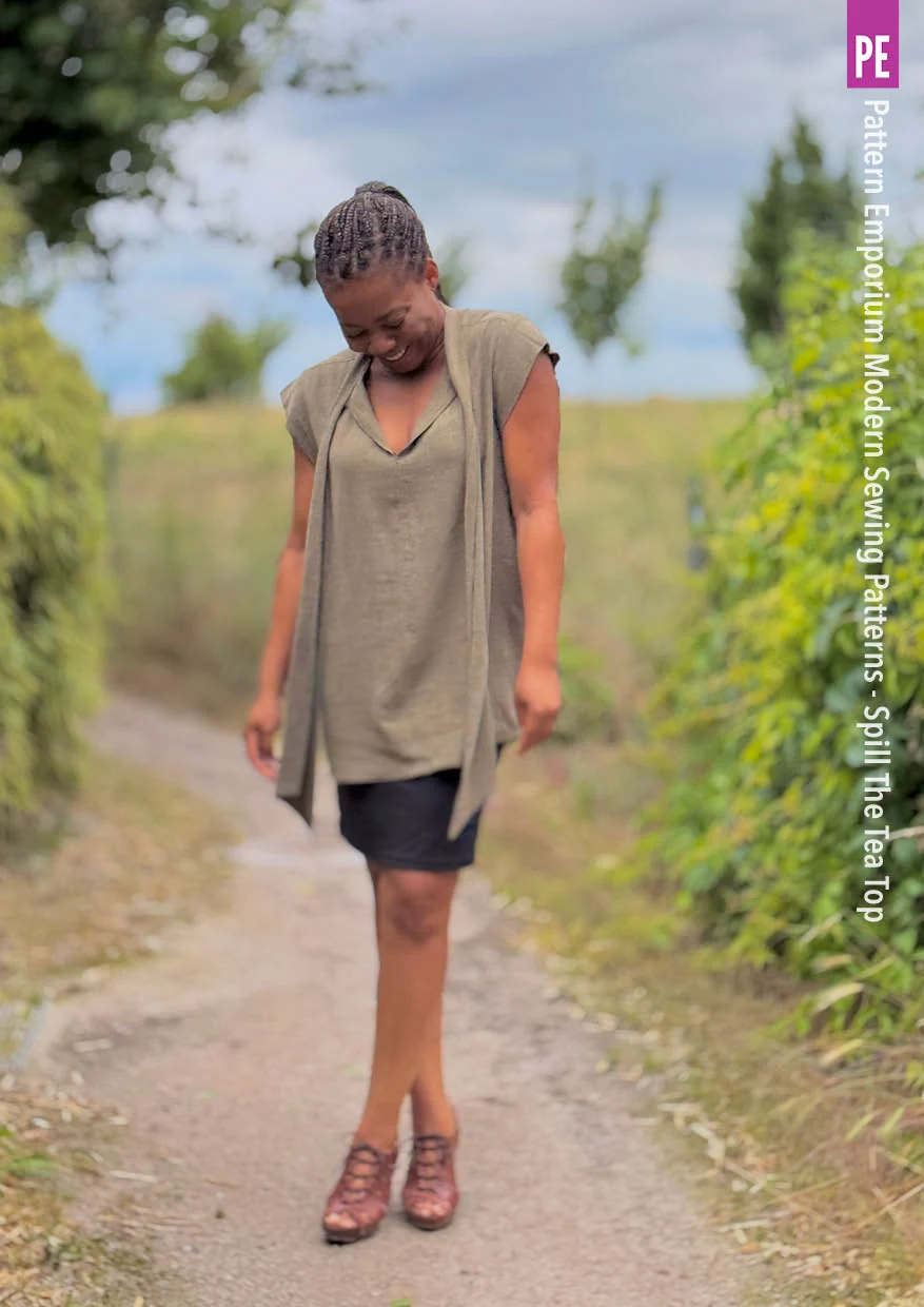 Spill The Tea | Tie Neck Top PDF Sewing Pattern - Image 25