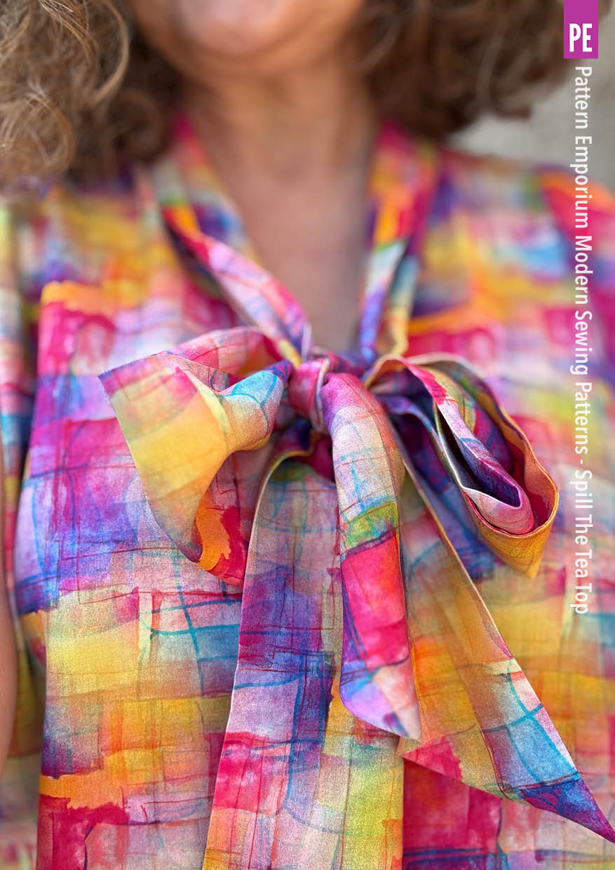 Spill The Tea | Tie Neck Top PDF Sewing Pattern - Image 35