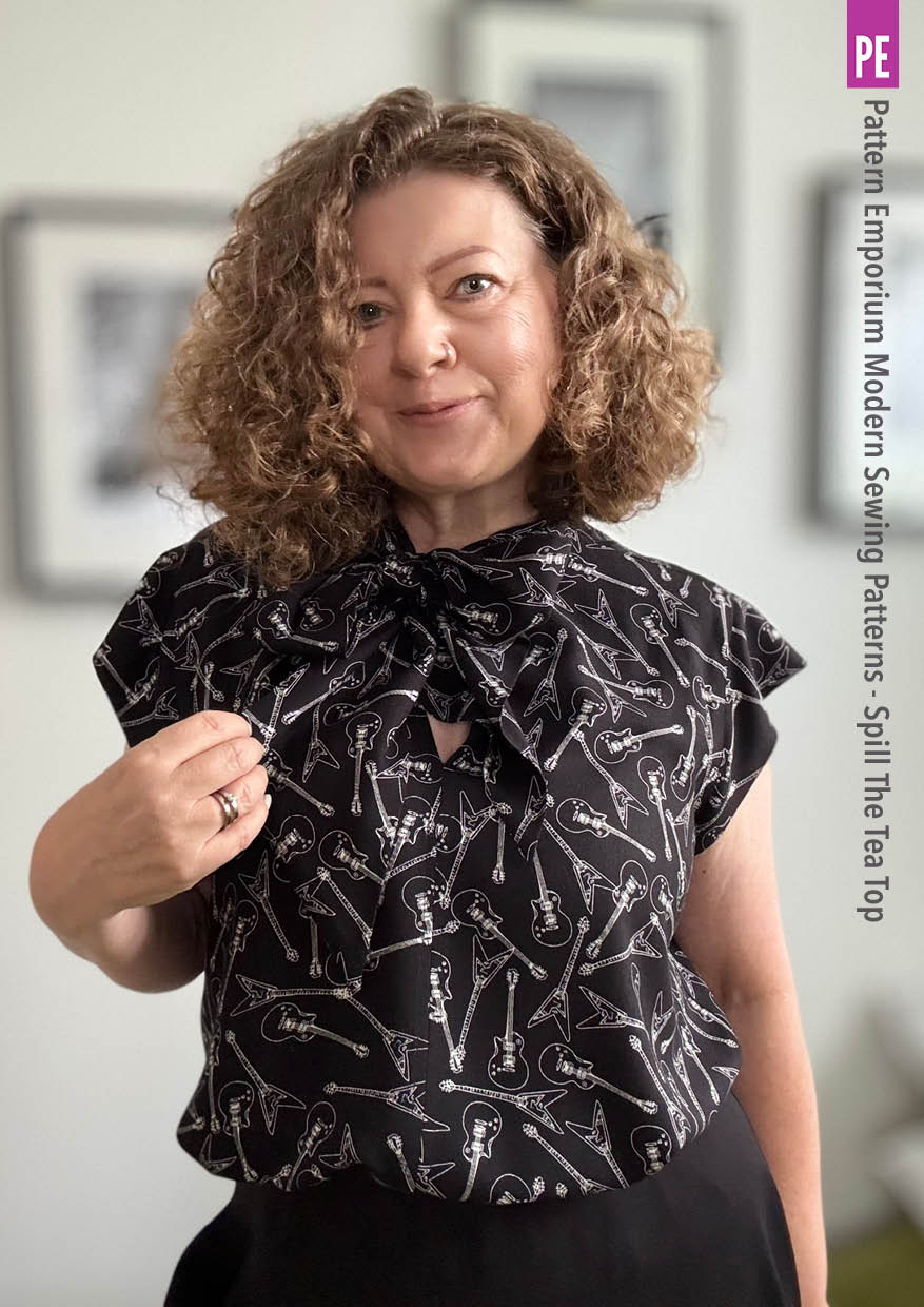 Spill The Tea | Tie Neck Top PDF Sewing Pattern - Image 46