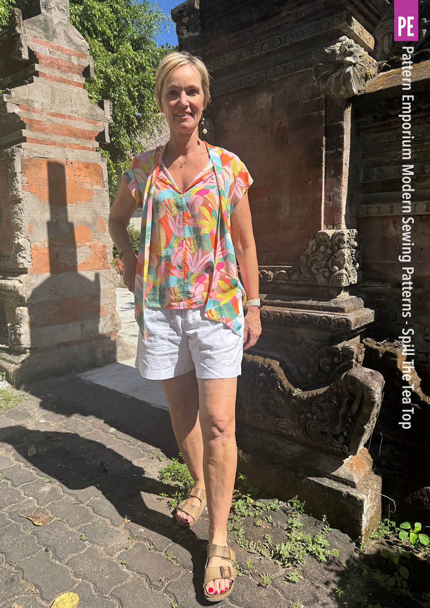 Spill The Tea | Tie Neck Top PDF Sewing Pattern - Image 54