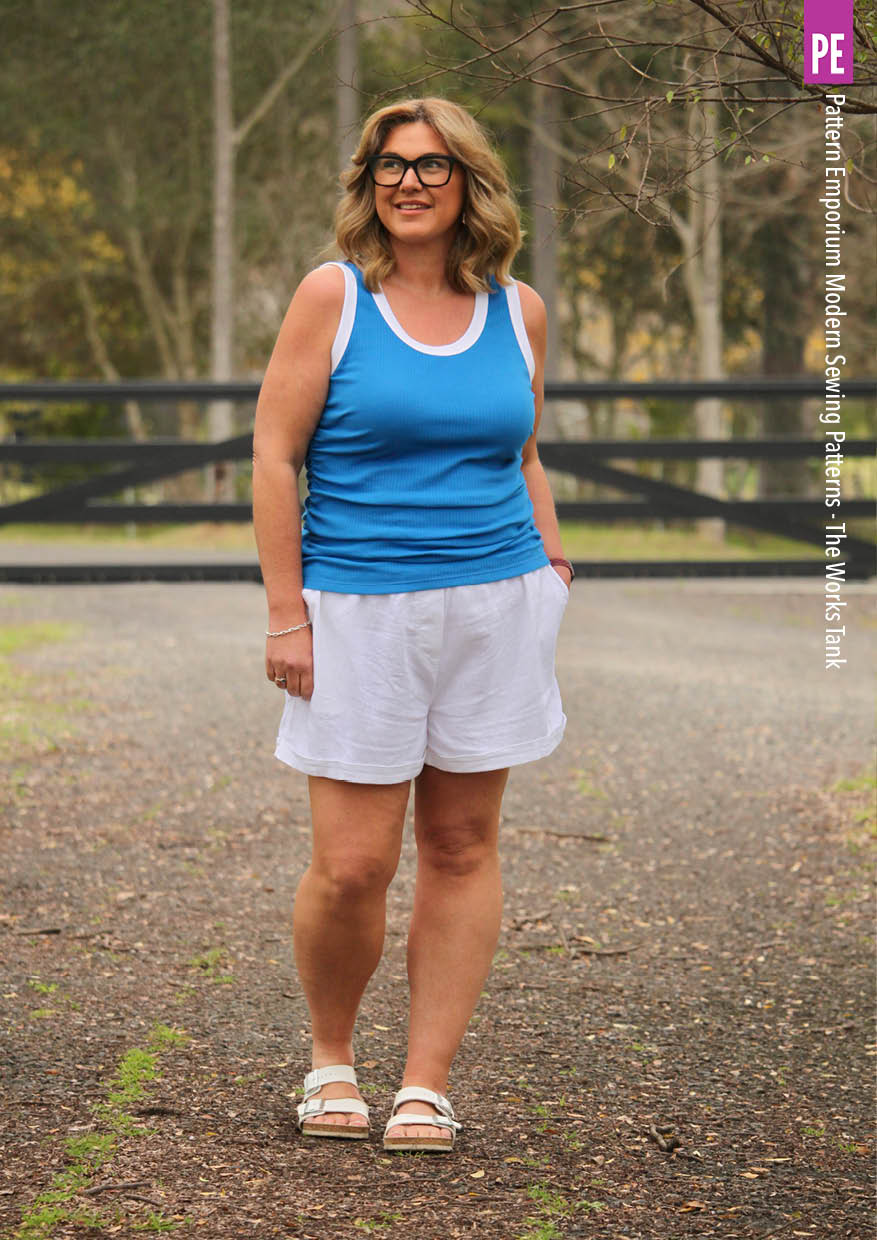 The Works Tank | Ruched & Plain Tank PDF Sewing Pattern - Image 6
